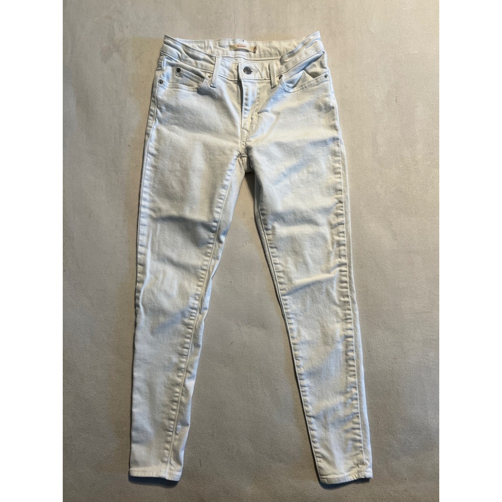 Levis 711 Skinny Jeans Womens 26 White Mid Rise Denim Pants 18881-0150